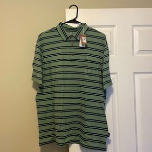 NWT Green-striped Patagonia polo
